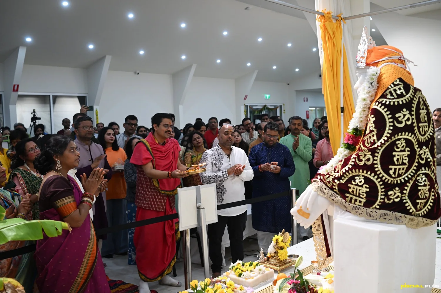 Aarti being performed at Adelaide Shirdi Saibaba Temple
