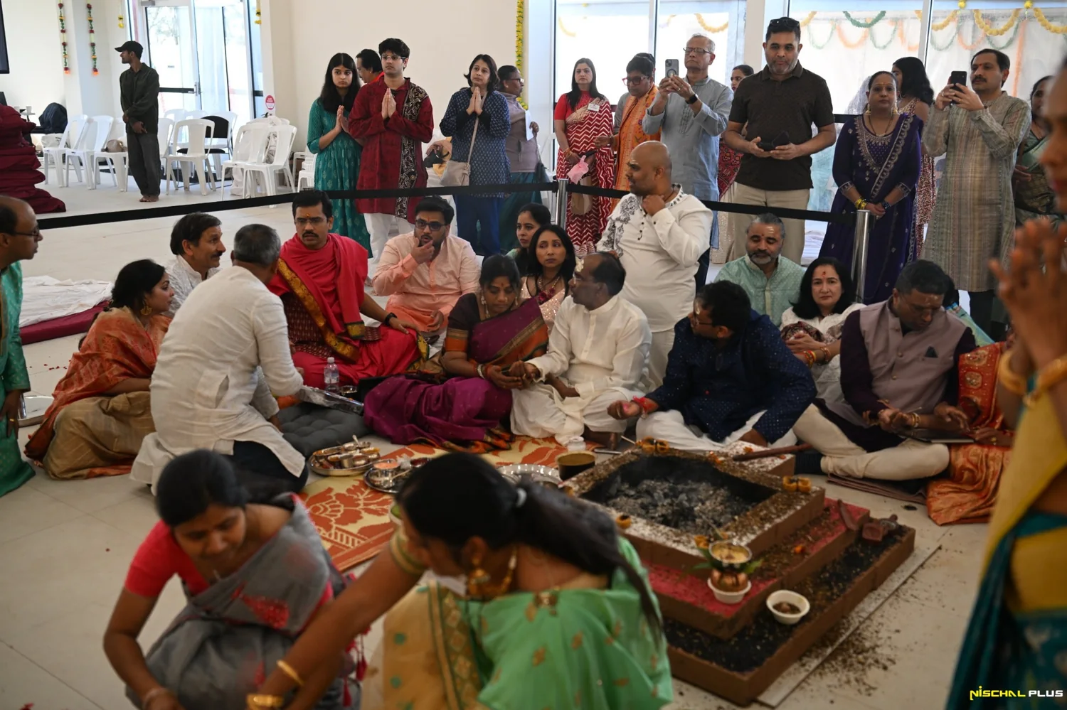 Havan ceremony at the Temple